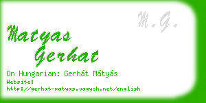 matyas gerhat business card
