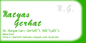 matyas gerhat business card